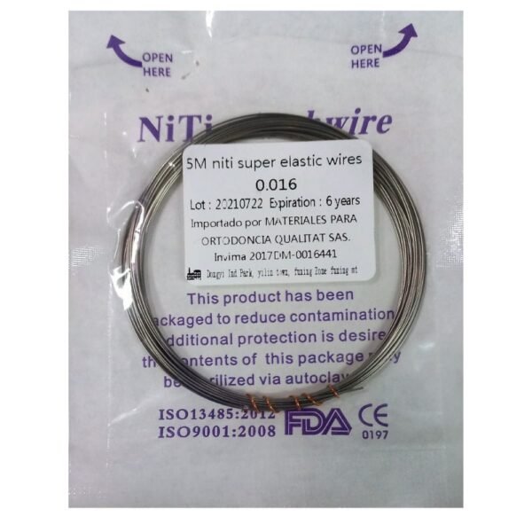 Alambre Niti En Rollo x 5 mts