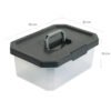 Caja Organizadora Estrabox con Manija 11L Natural-Gris