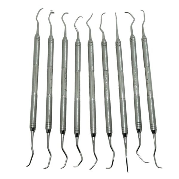 Curetas Periodoncia Kit x 9 Acero Specialized