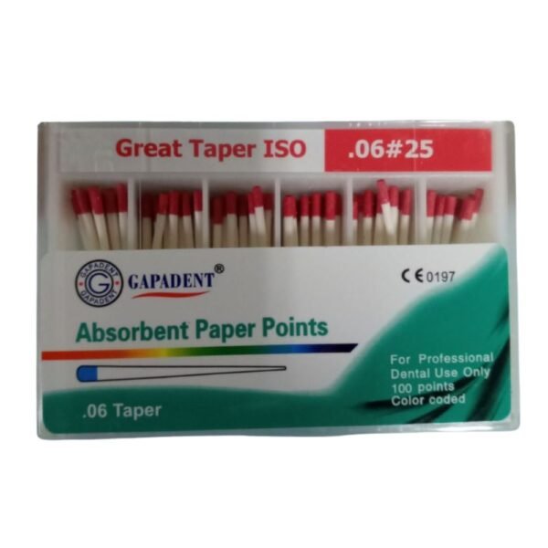 Puntas de Papel Taper Caja x 100 Gapadent