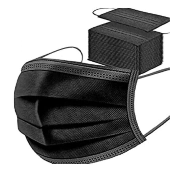 Tapabocas Desechables Negros Caja X 25 Ud