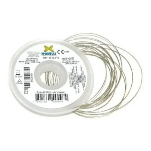 Soldadura De Plata 0.5 Mm Rollo X 5 Mts Morelli